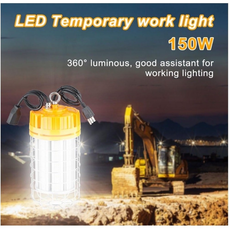150W LED Temporary Work Light 5000K IP65 Job Site Construction Linkable