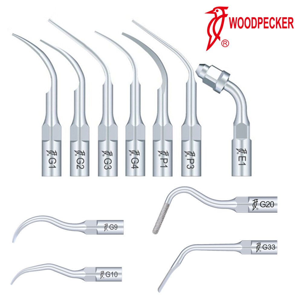 Woodpecker EMS Dental Ultrasonic Piezo Scaler Perio Tips G1 E10 P1 G2 E12 G20