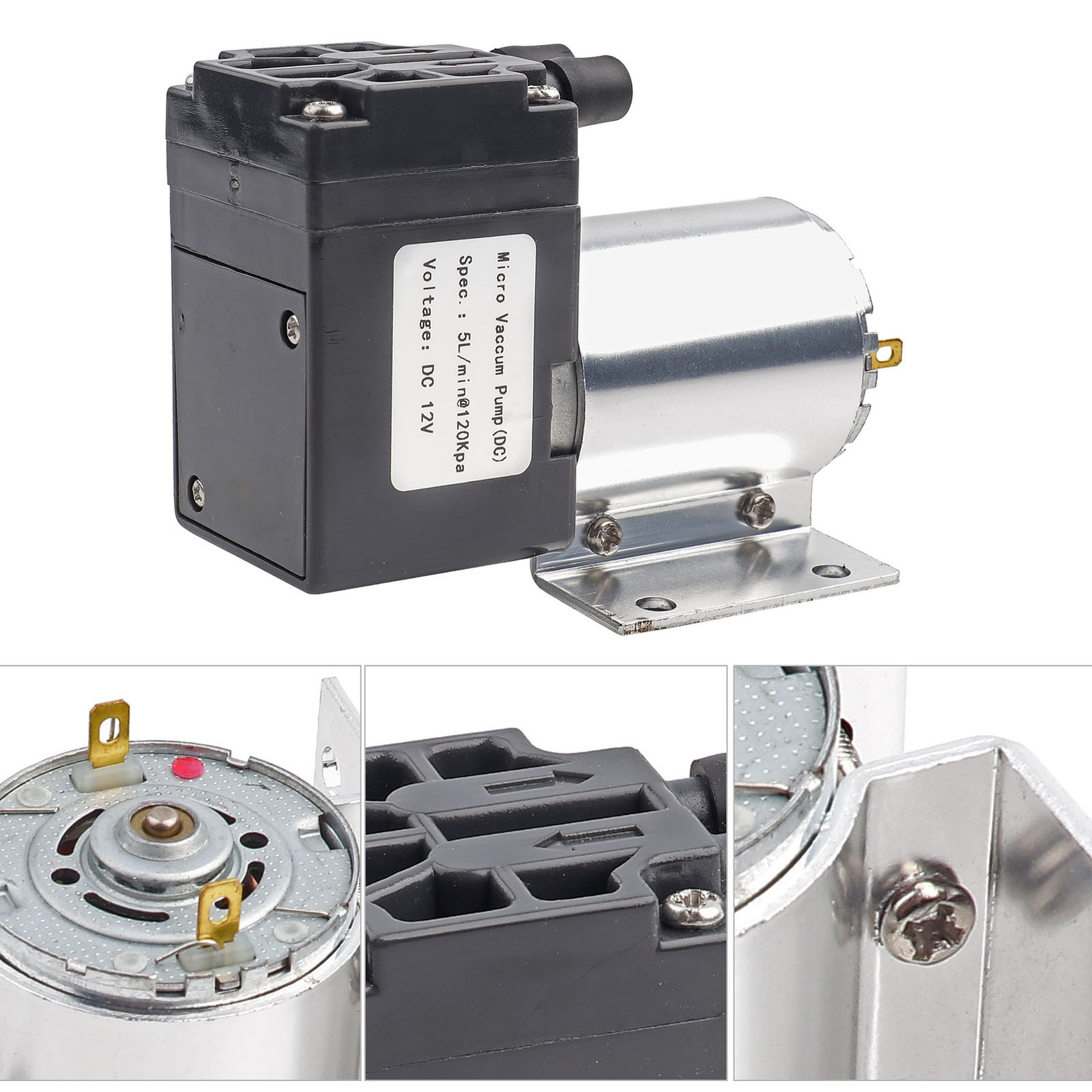 DC 12V 5L/min 120kpa Mini Vacuum Pump Negative Pressure Suction Pumping With
