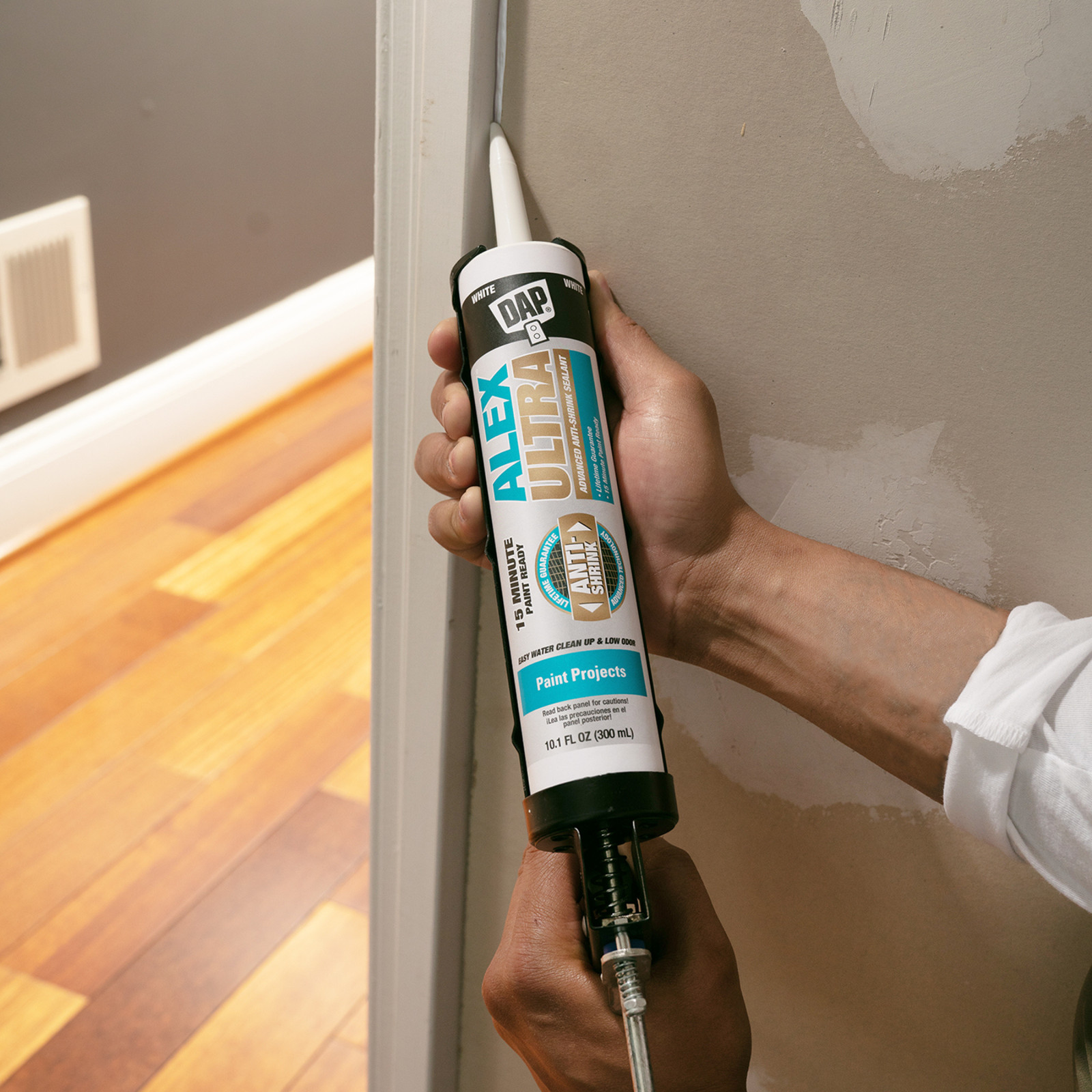 DAP ALEX ULTRA Advanced Anti-Shrink Latex Sealant: 10.1 fl oz. cartridge White