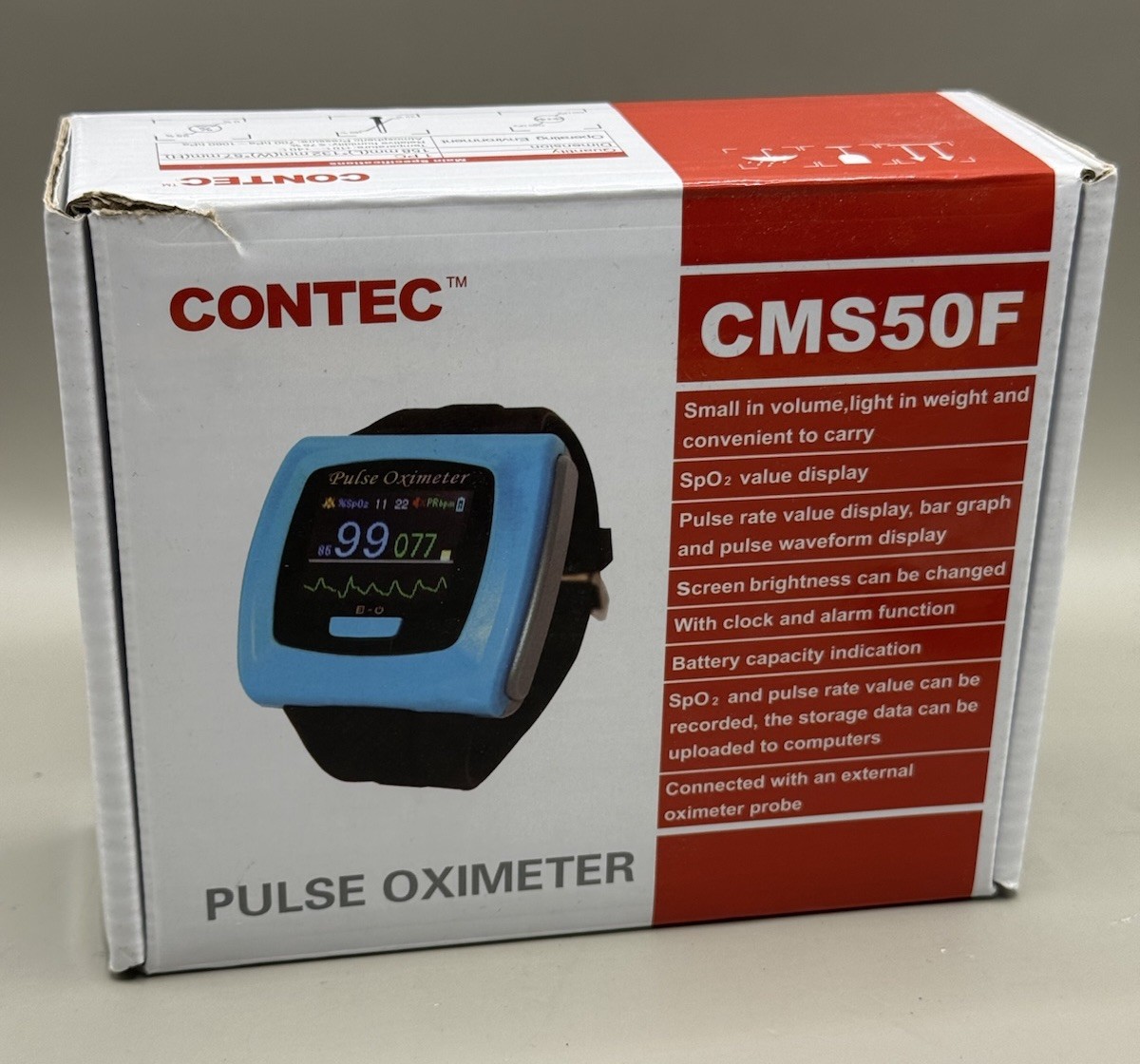 CONTEC CE FDA Wrist Pulse oximeter spo2 PR blood Oxygen adult probe CMS50F