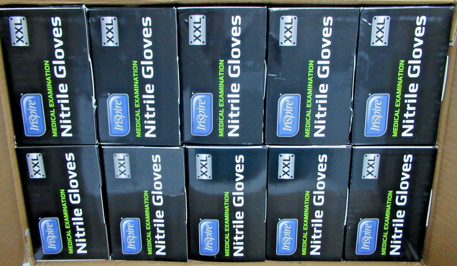 Inspire Black Nitrile Gloves HEAVY DUTY 6 Mil, 1000 Gloves