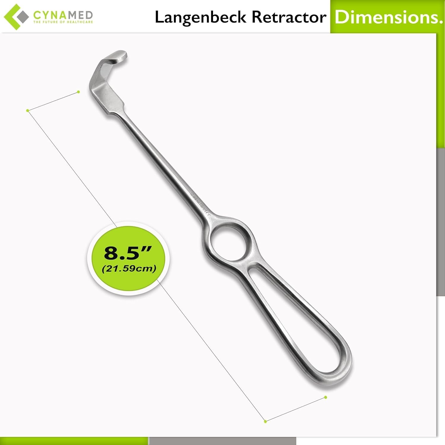 Cynamed Set of 9 Langenbeck Retractor, 8.5 in. Length
