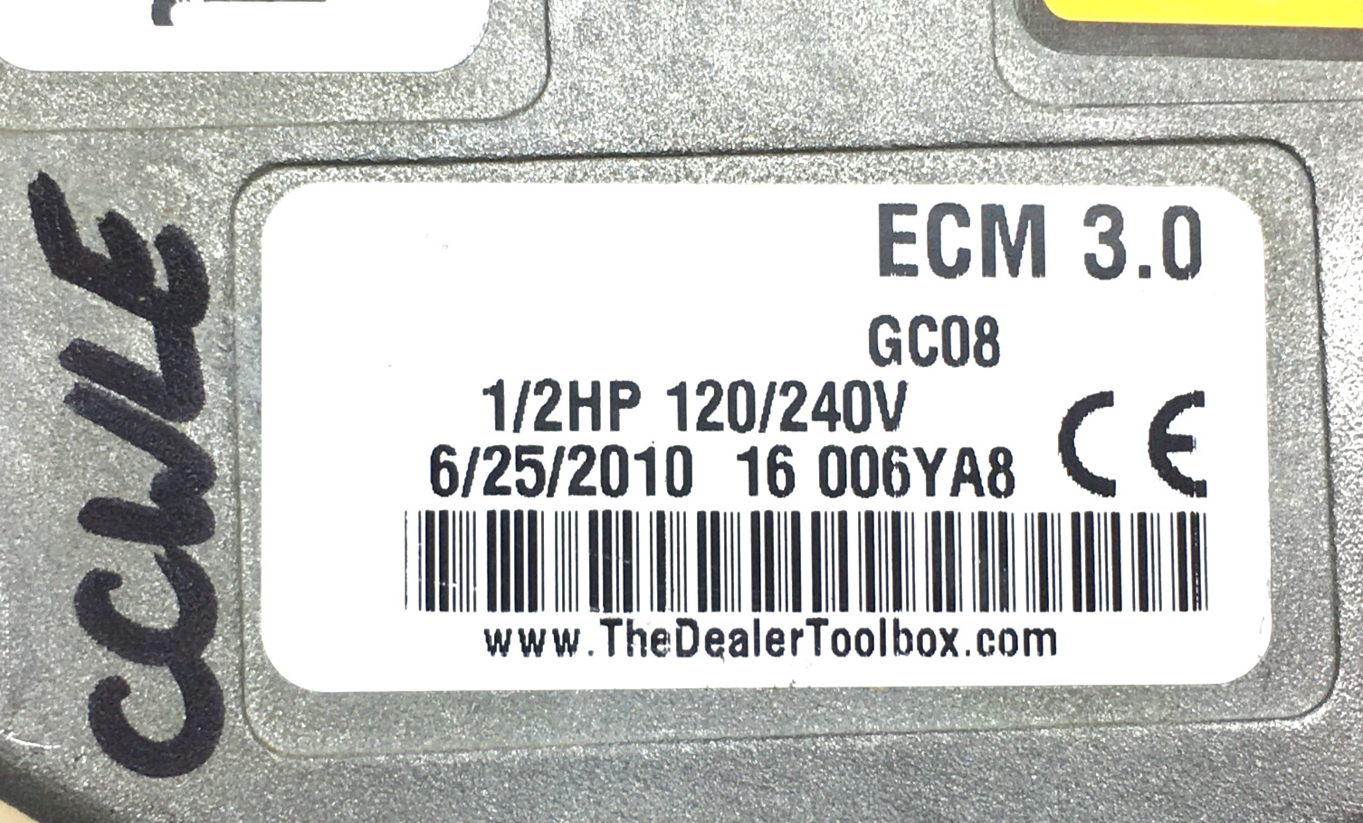 Genteq ECM 3.0 GC08 Module Only 1/2HP 120/240V CCWLE used #W750