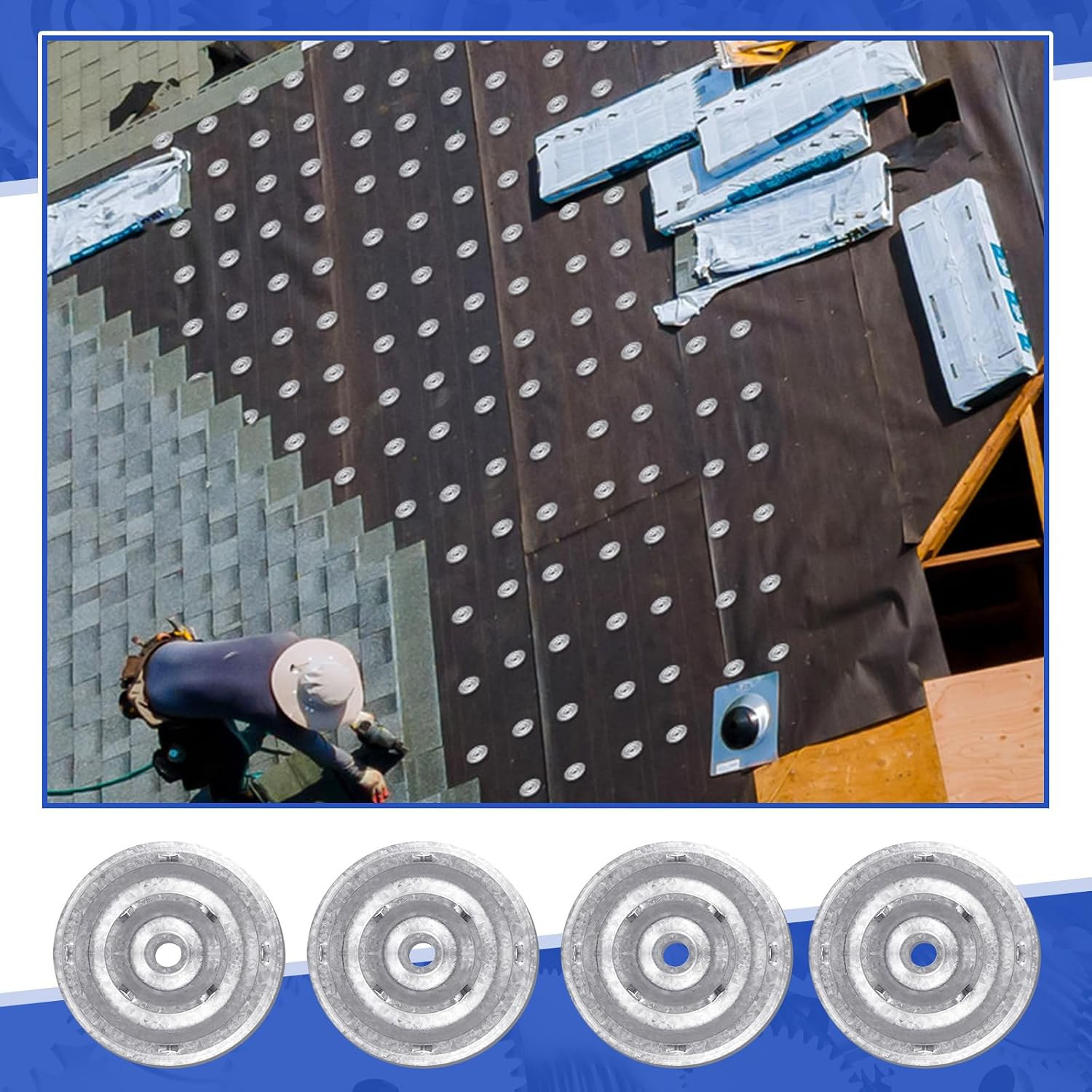 Roofing Insulation Barbed Plates Galvanized Metal Membrane Stress Plat