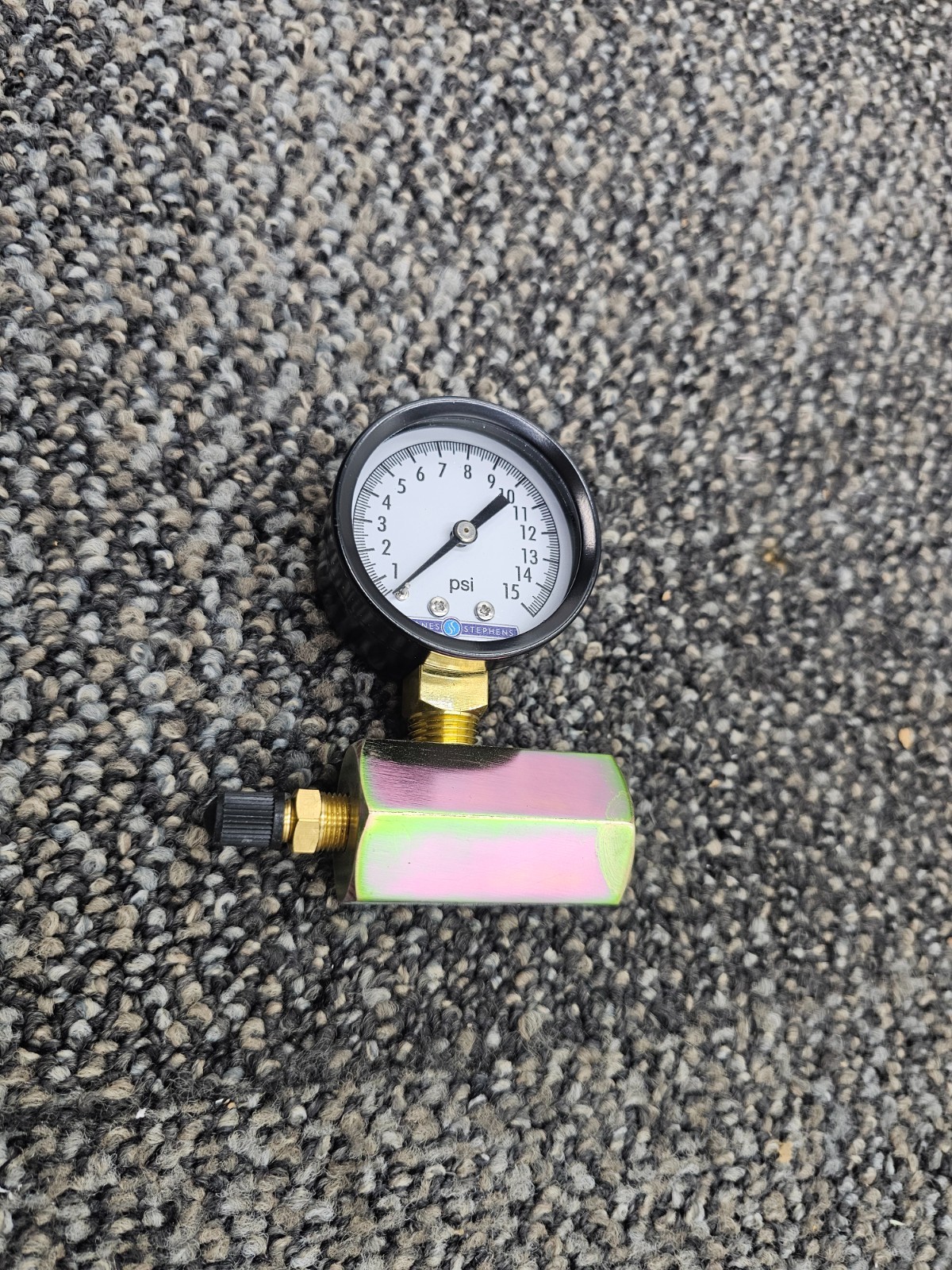 (QTY 2) Jones Stephens G64015: 2″ 15 PSI Gast Test Gauge Assembly 3/4″ FNPT