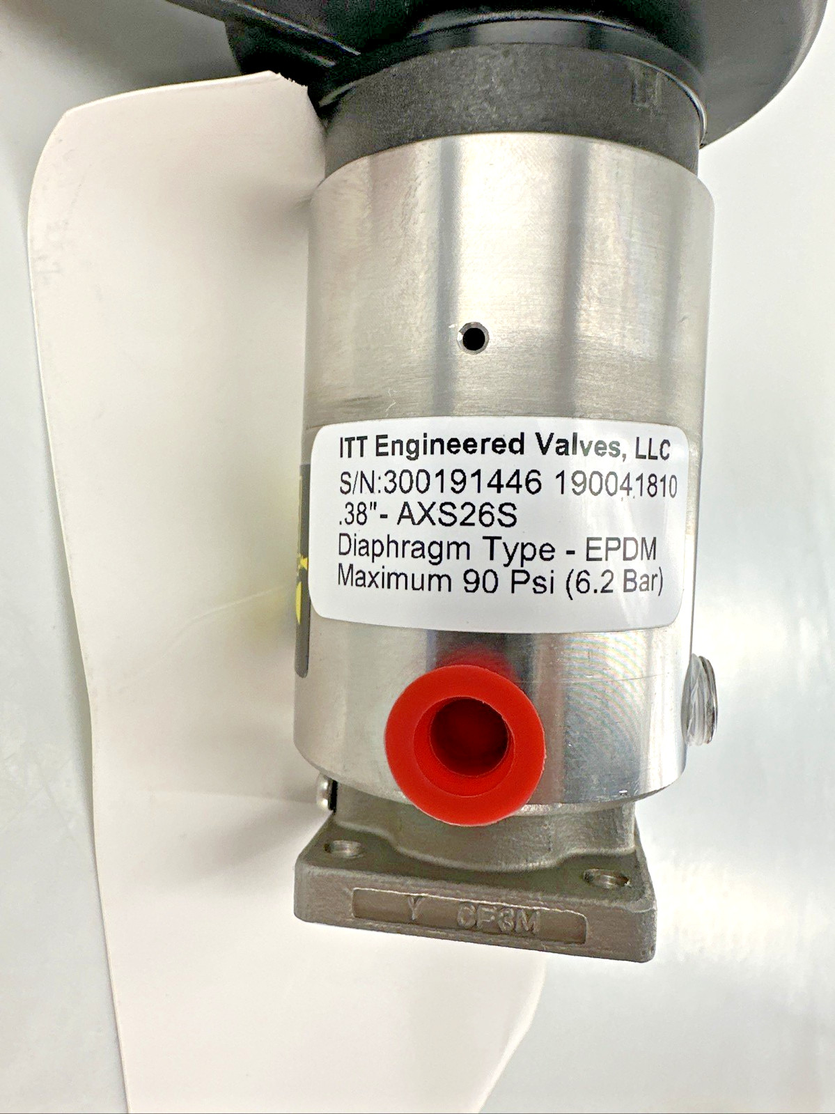 ITT Bio-Pure .38” Diaphragm Valve 316L SS Butt Weld EPDM NOS Medical Lab AXS26S