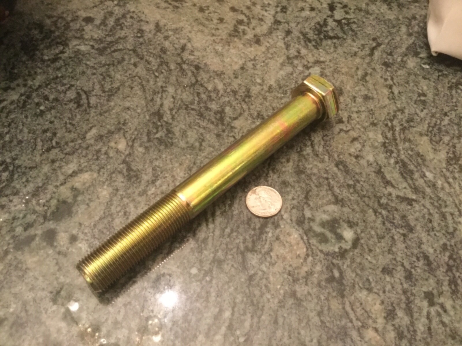large grade 8 bolt 7/8-14 x 7 1/2 long 2 1/4 thread military 40 ton trailer M870