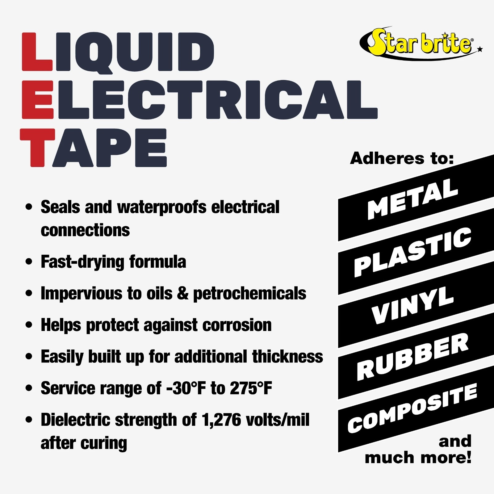 Star Bite Liquid Electrical Tape with Applicator Brush Cap, 4 fl oz.