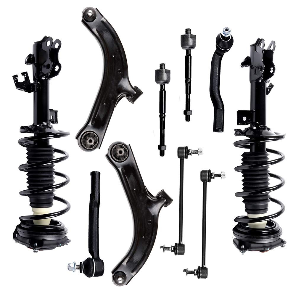 Front Struts Control Arms Tie Rods Sway Links 07-12 for Nissan Versa 172352 1723