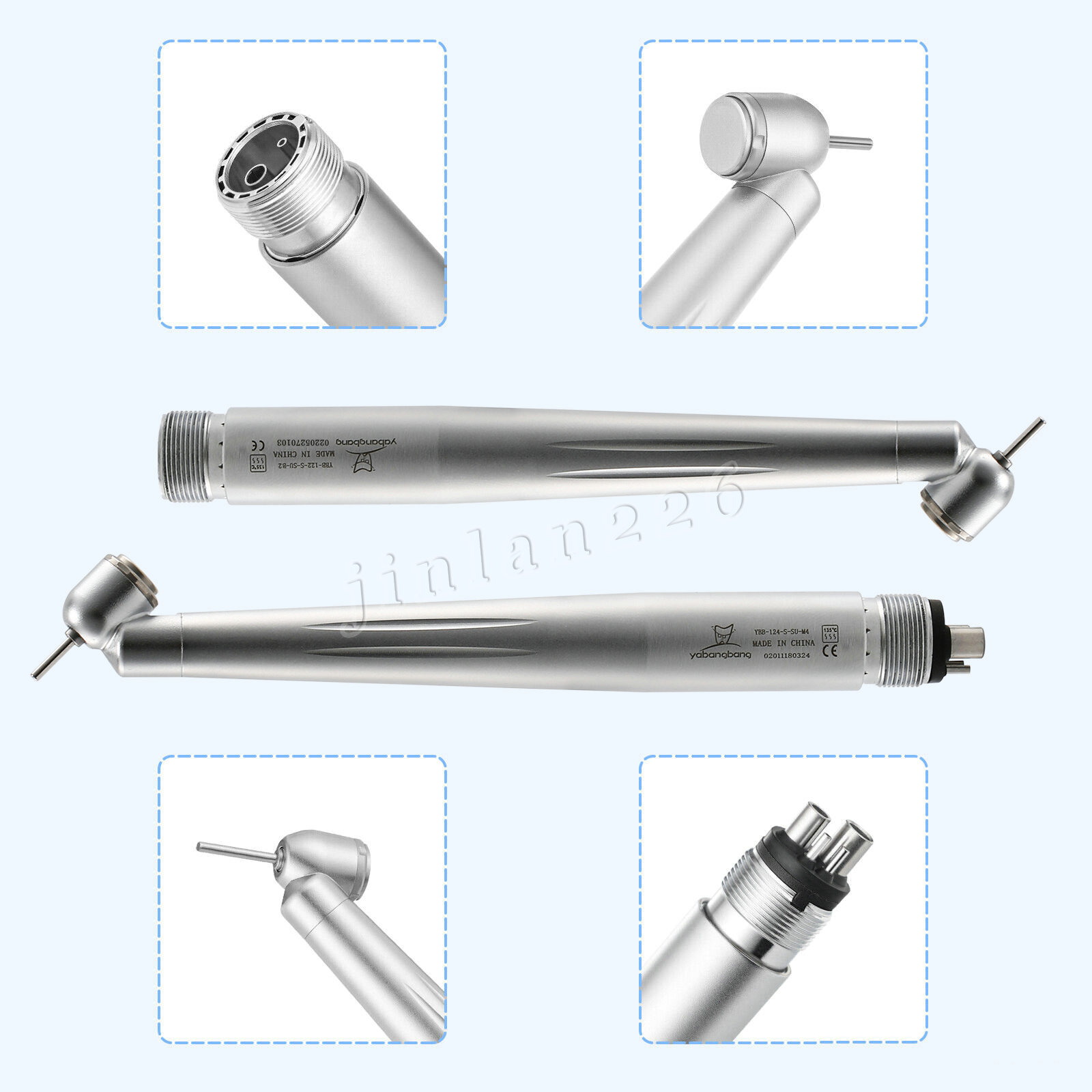 Dental 45 Degree High Speed Handpiece Push Turbine 2/4 Hole
