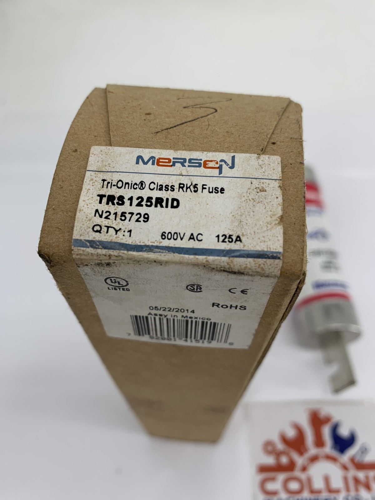 Mersen TRS125RID Tri-Onic Dual Element Time Delay Class RK6 125A 600VAC/DC Fuse