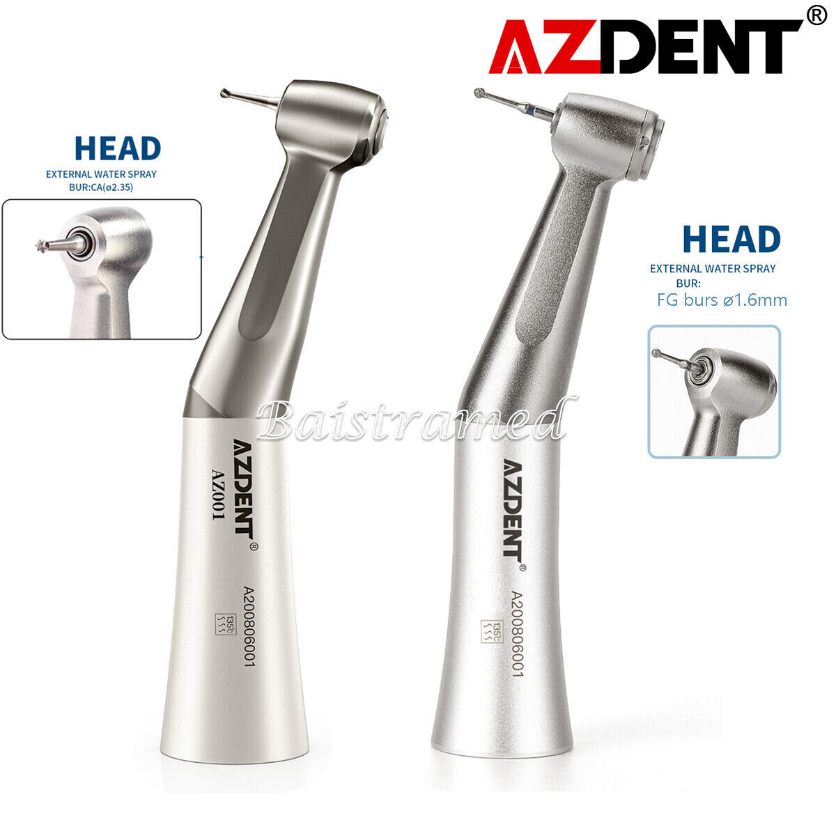AZDENT Dental 1:1 Contra Angle Slow Low Speed Handpiece Push Button