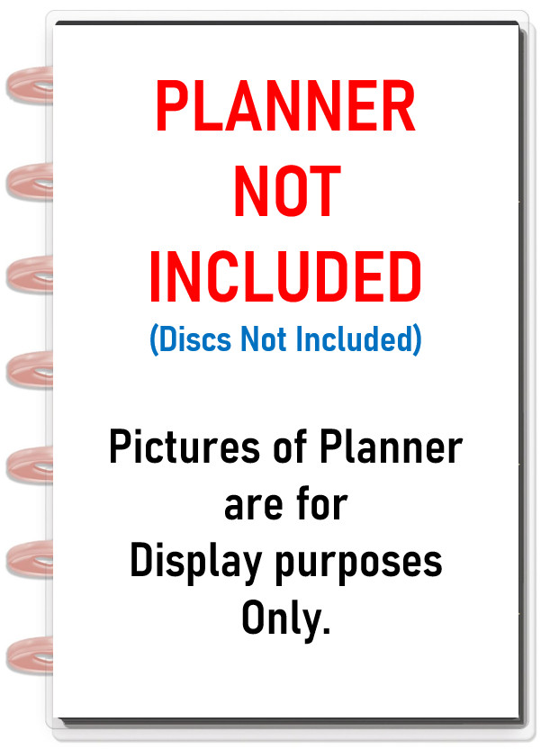 Set of 6 (Six) Month at a Glance Dashboards for use with Mini Happy Planner~