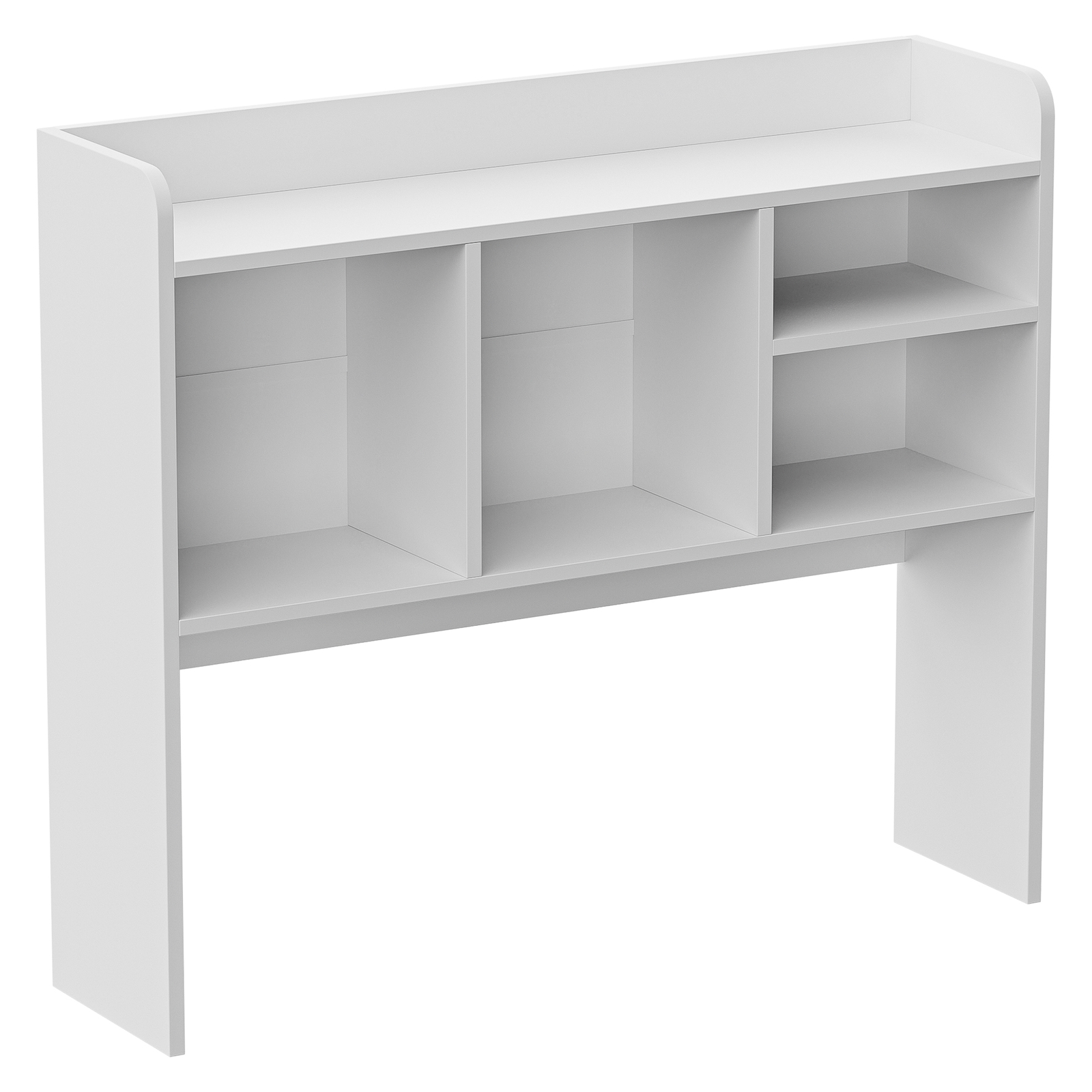 Desktop Organizer Shelf Wood Desk Hutch for Computer Monitor Display Shelf White