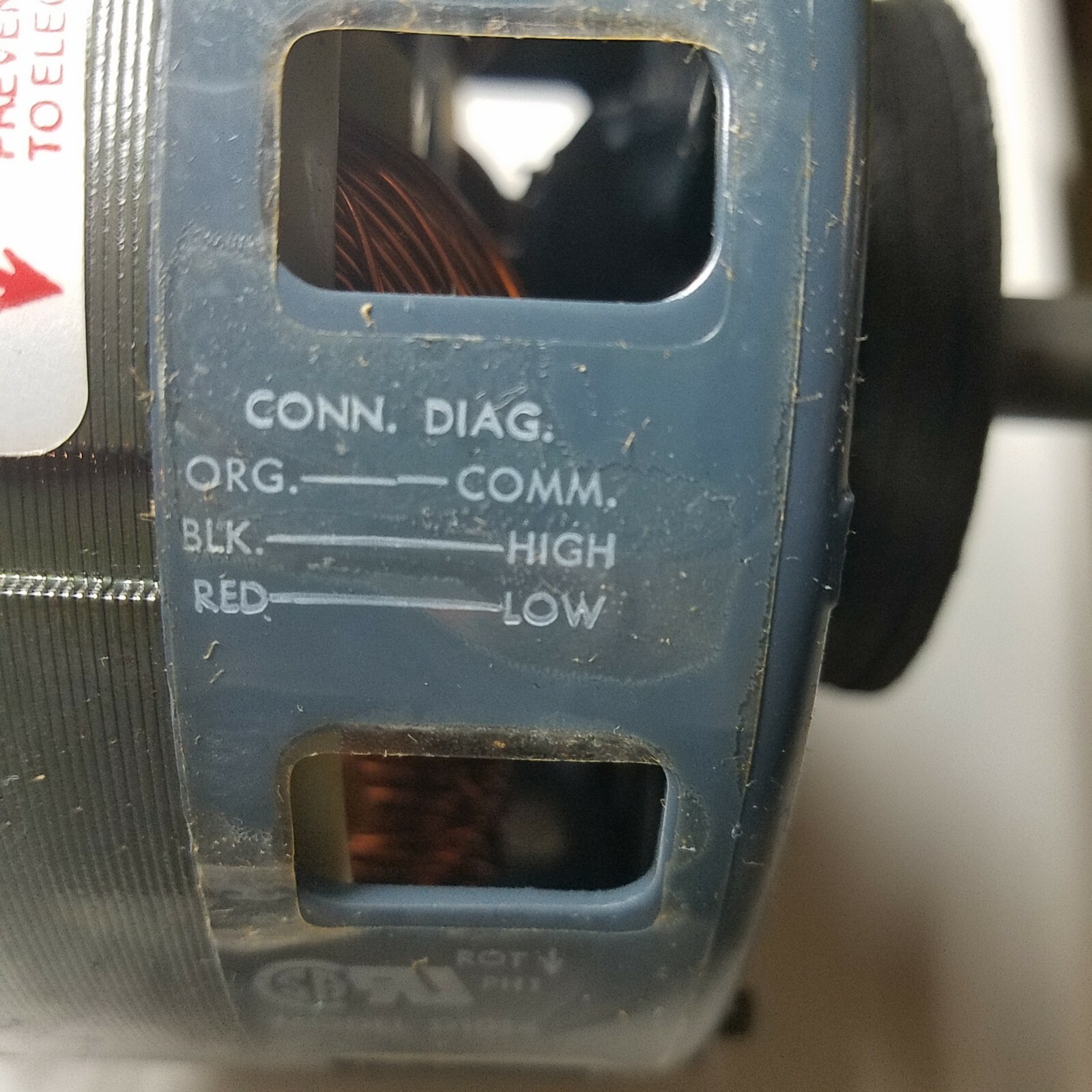 Fasco D1014 Motor, 1/10-1/20HP, OPEN-VEN, 1050 RPM, 115V, 60 HZ, 2 SPEED