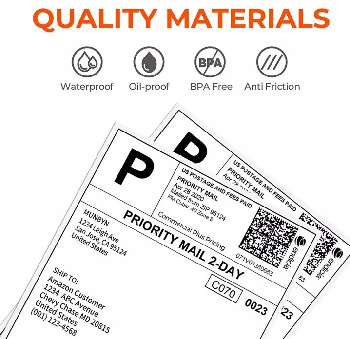 Fanfold 4×6 Direct Thermal Label. High Quality.UPS Certified 4″X6″ Label, 500pcs