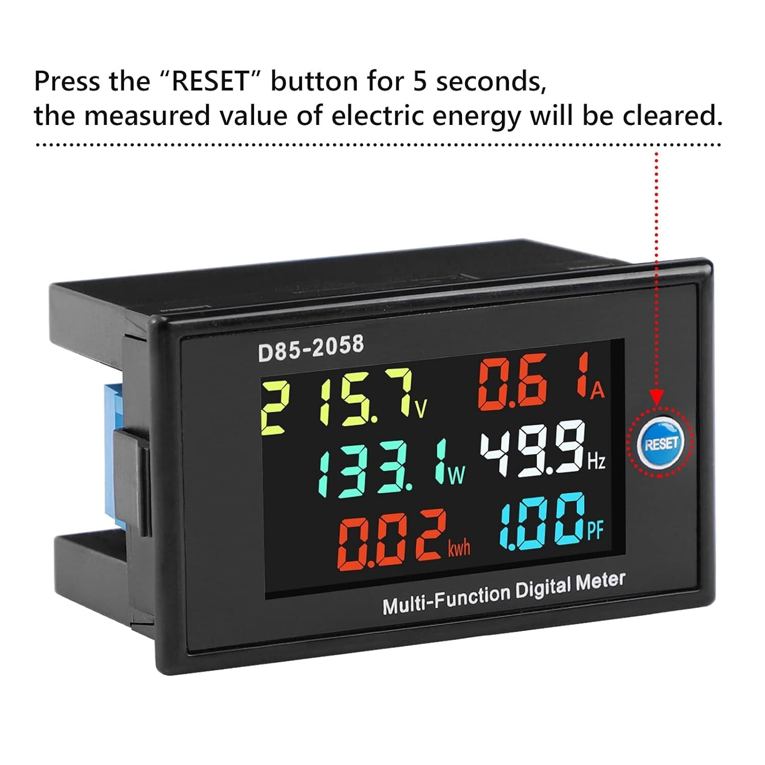 0-100A 40-300V Digital LCD AC Panel Meter Voltage Amps Frequency Energy Power