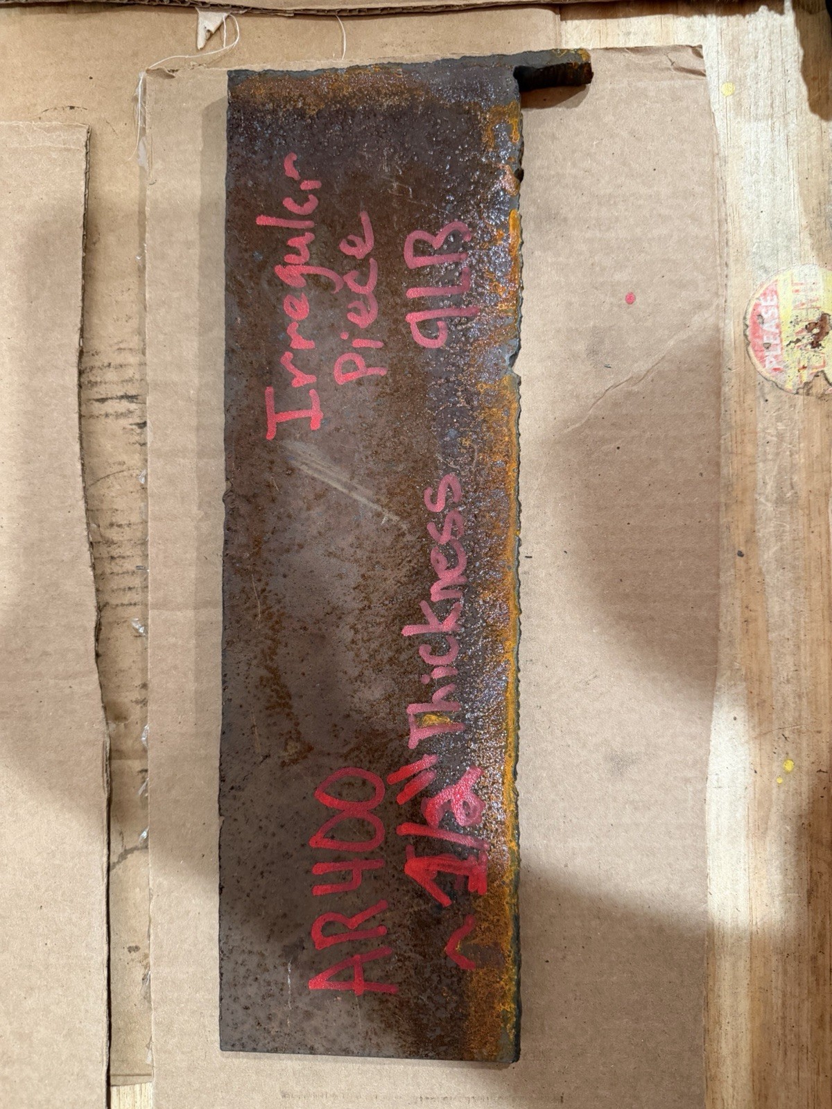 Irregular Piece of Abrasive Resistant Steel Plate – AR400 – 1/2” Thickness