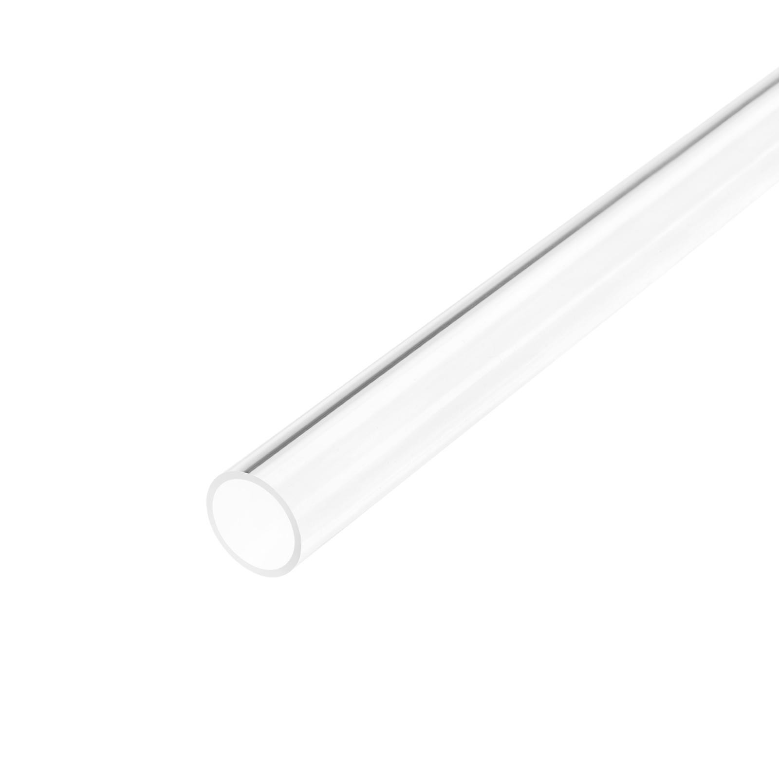 Clear Rigid Acrylic Pipe 13mm ID x 15mm OD x 0.5m 1mm Wall Tube