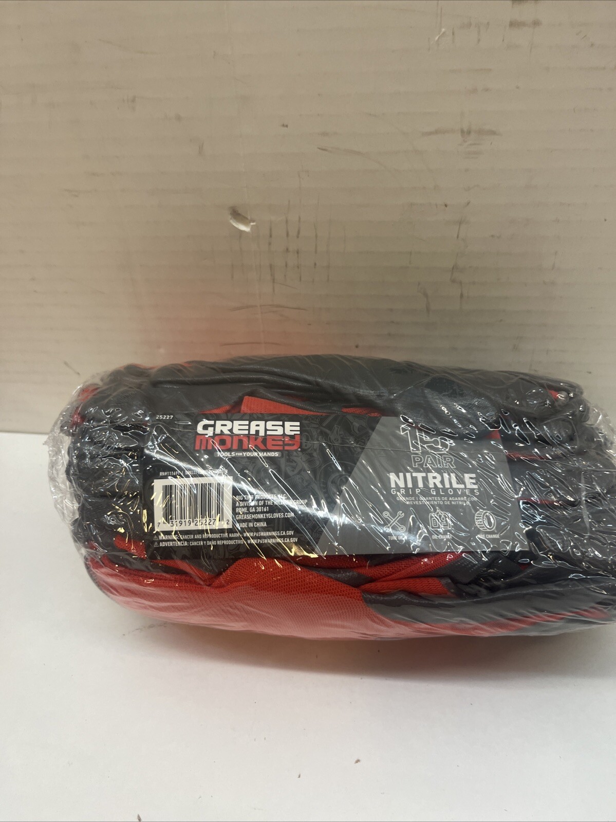 Grease Monkey Nitrile Coated Work Gloves, Size Large – 12 Pack