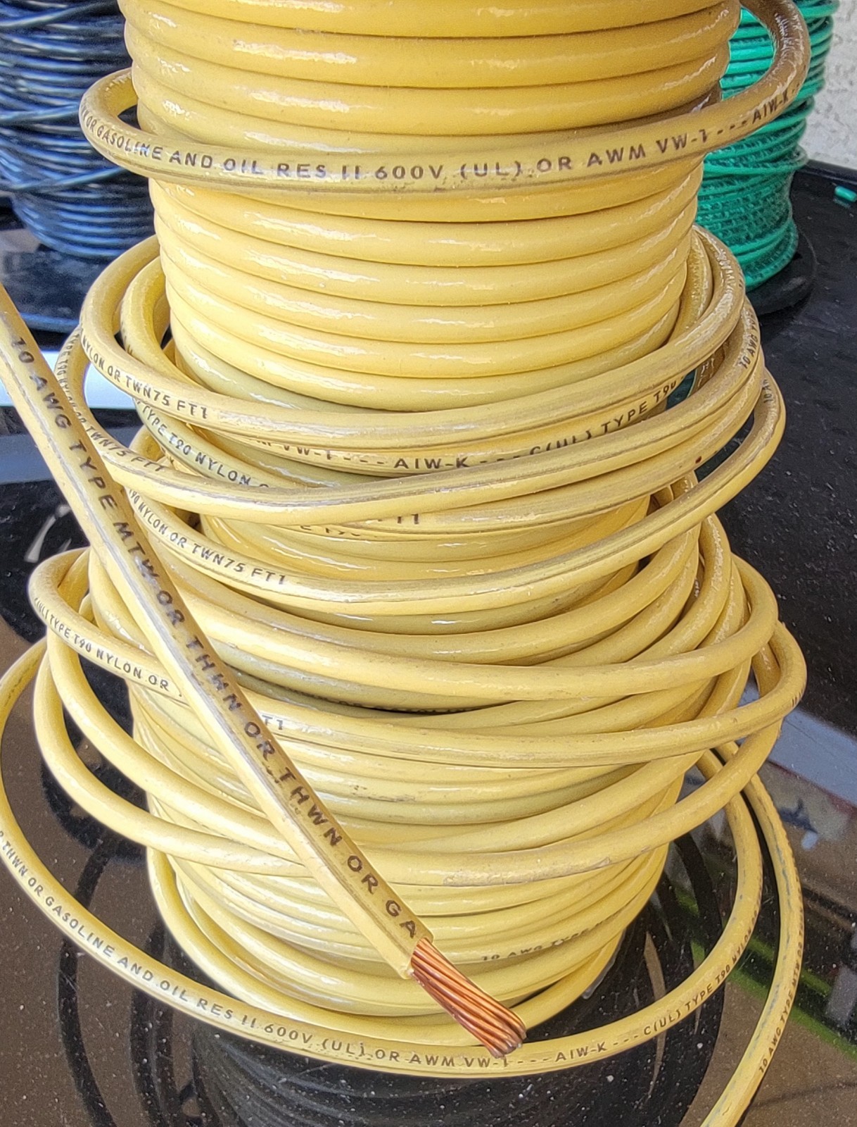 Southwire Partial Roll THNN Brown & Yellow 10 AWG Approx 400′ – 15.2 Lbs TOTAL
