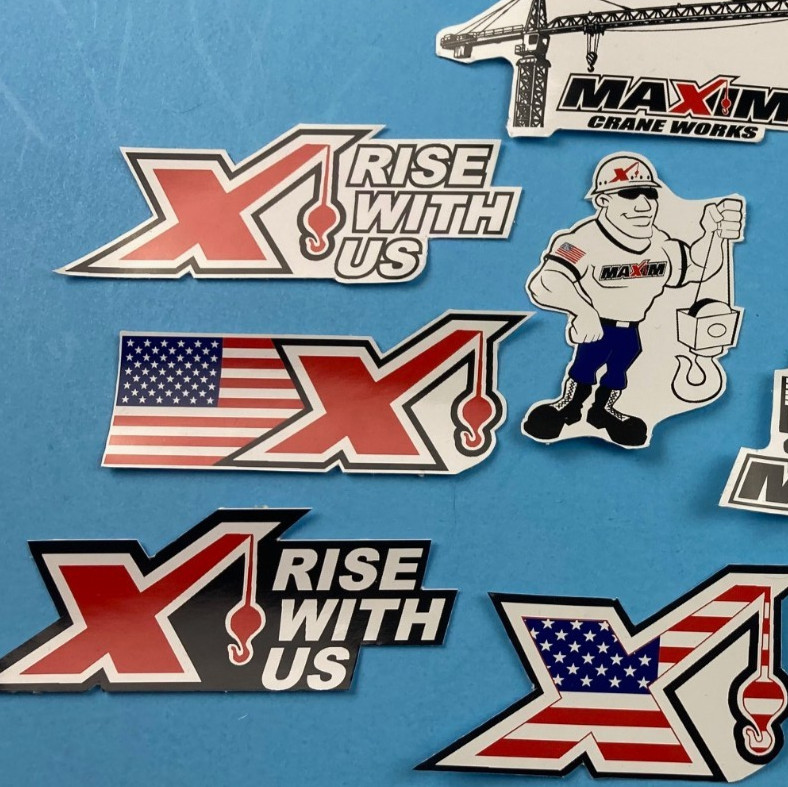 Hard Hat Decal Stickers MAXIM Shane McCrane Tower Crane Crawler Cranes Veteran’s