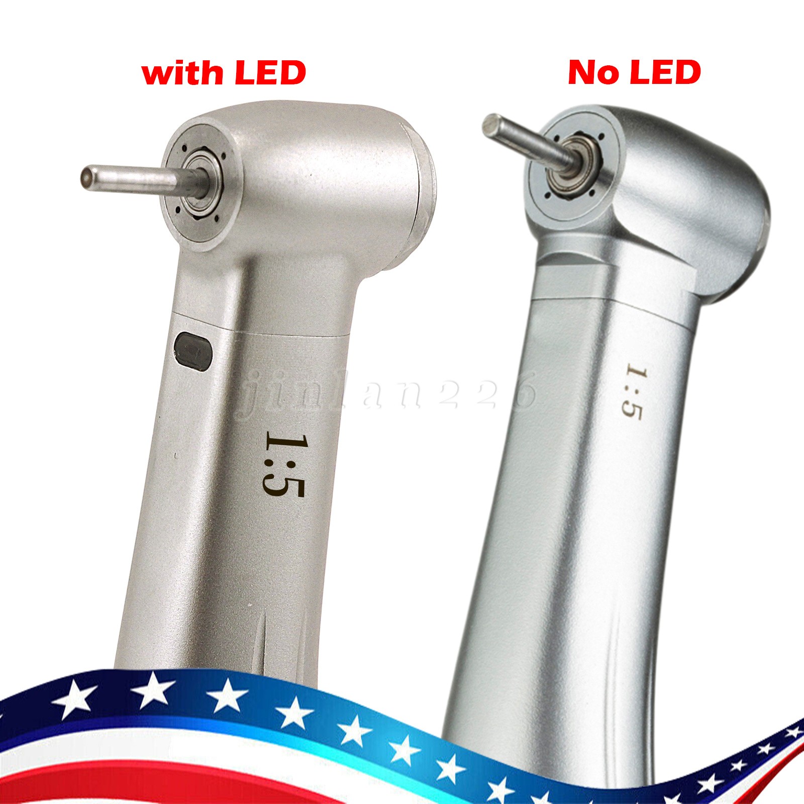 Dental 1:5 Increasing Handpiece Contra Angle LED For NSK Electric Motor E-Type