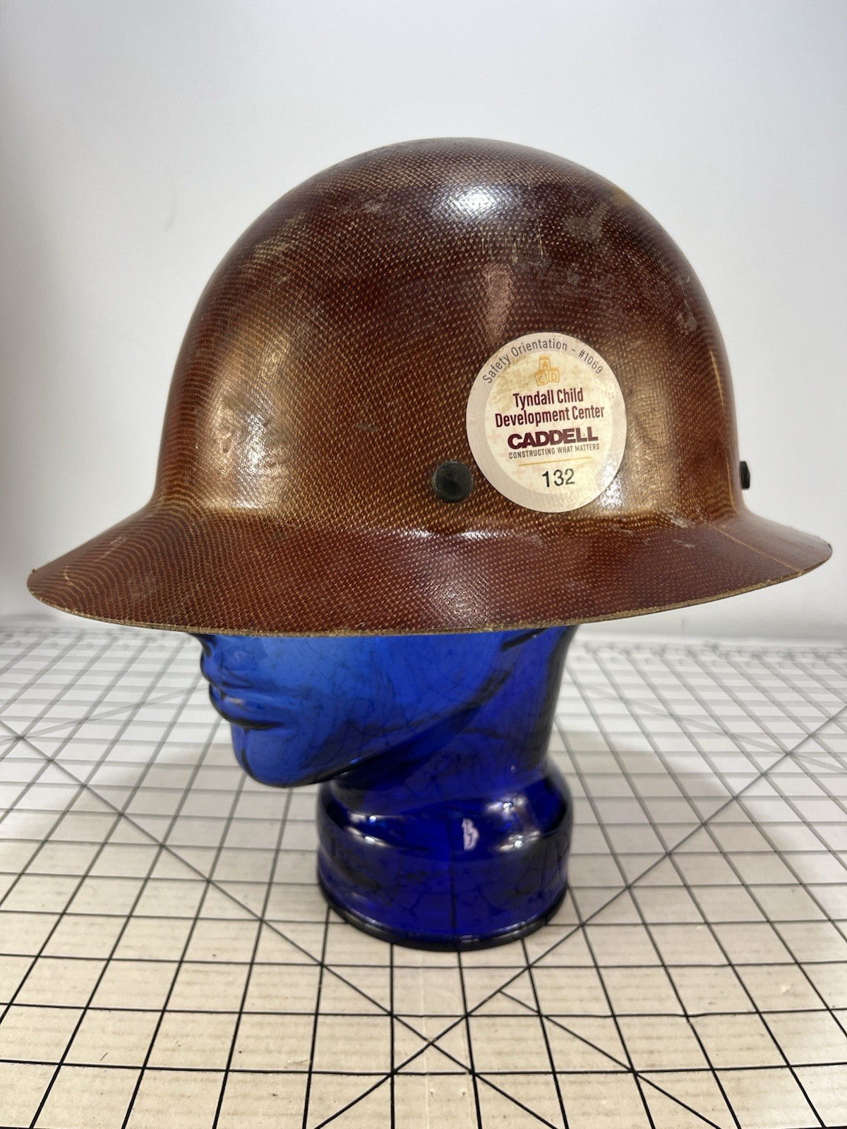 Vintage MSA Skullgard Hard Hat Full Brim Phenolic Resin Fiberglass Safety Helmet