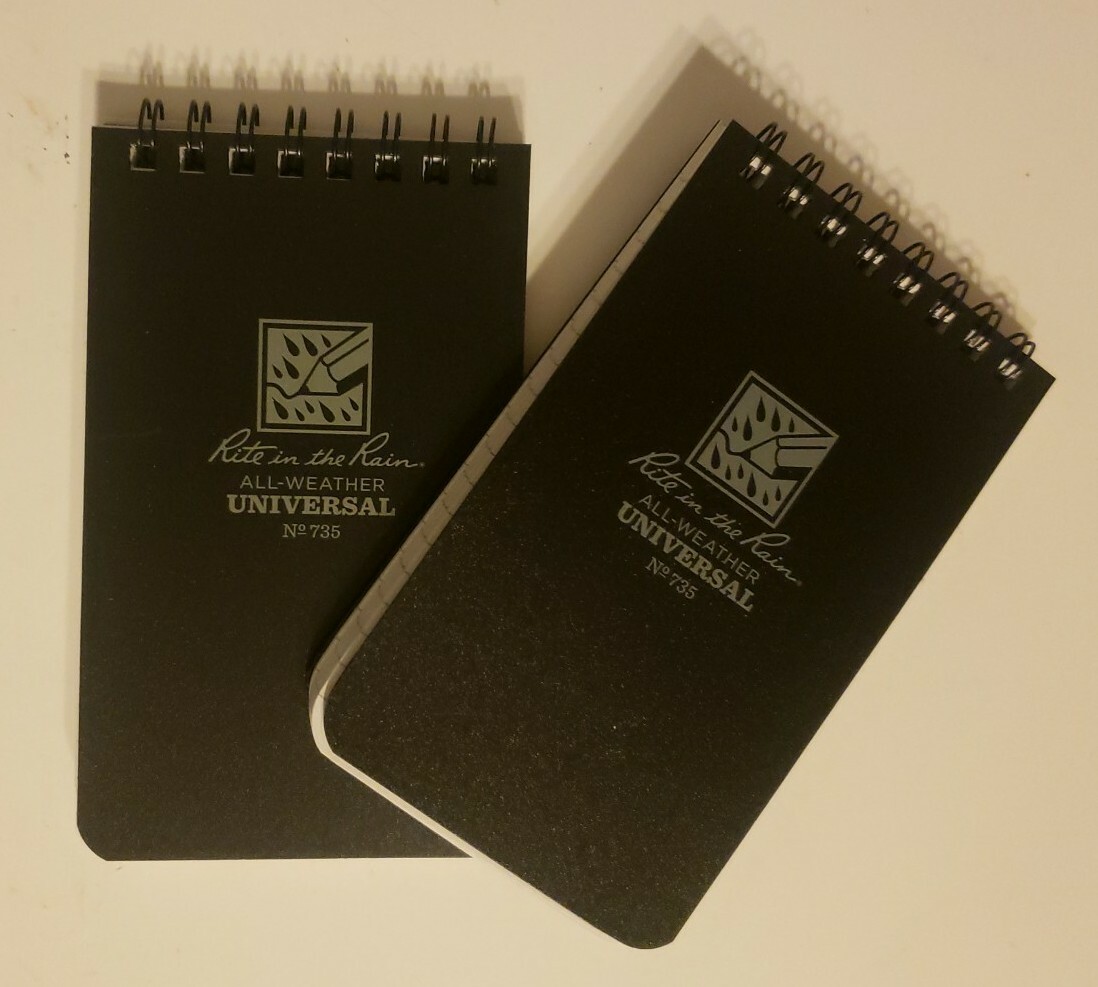 Rite In The Rain All-Weather Universal Spiral Notebook Black 2-Pack