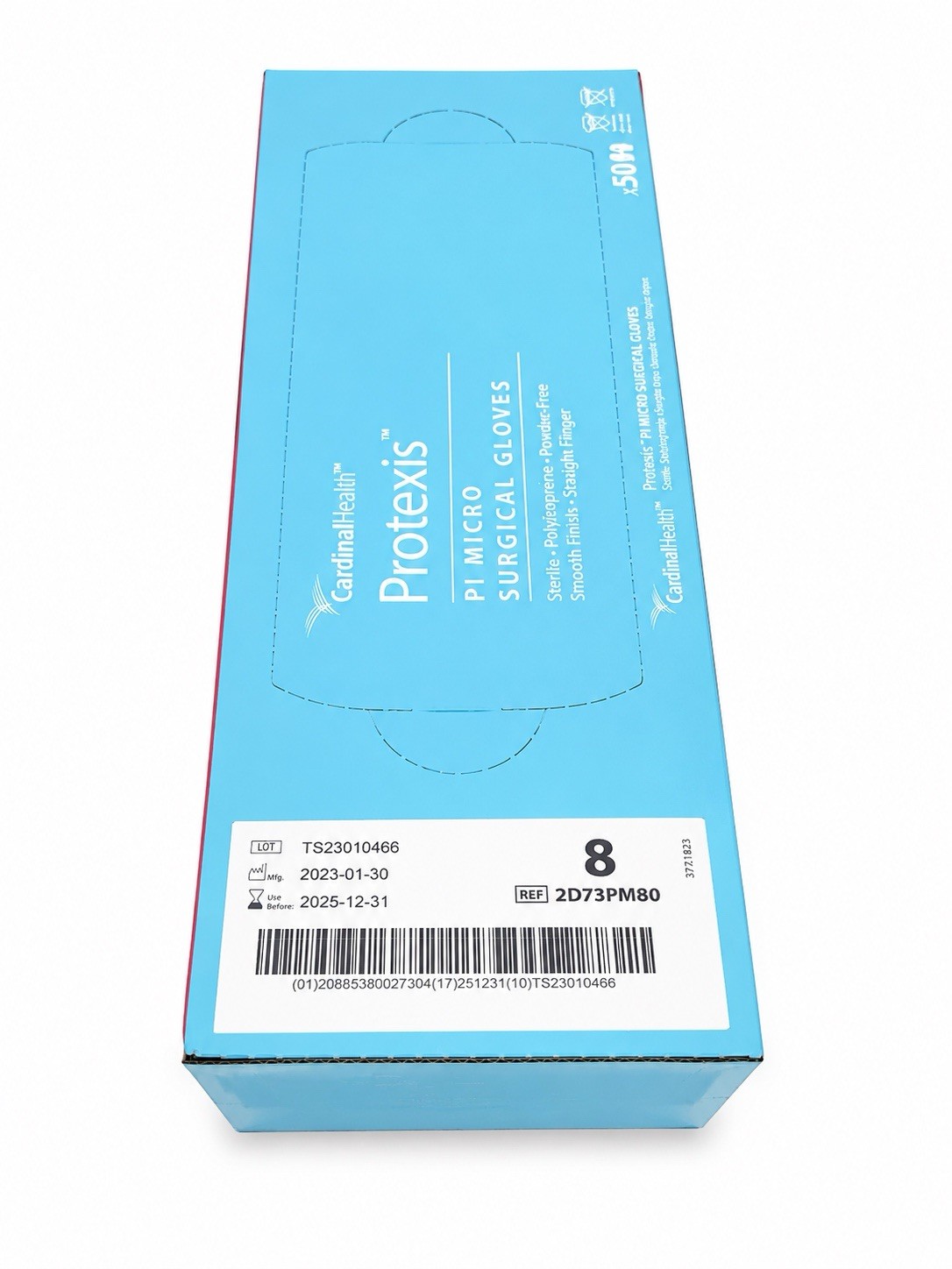 Cardinal Health Protexis PI Micro Surgical Gloves Size 8 Sterile Box of 50 Pairs