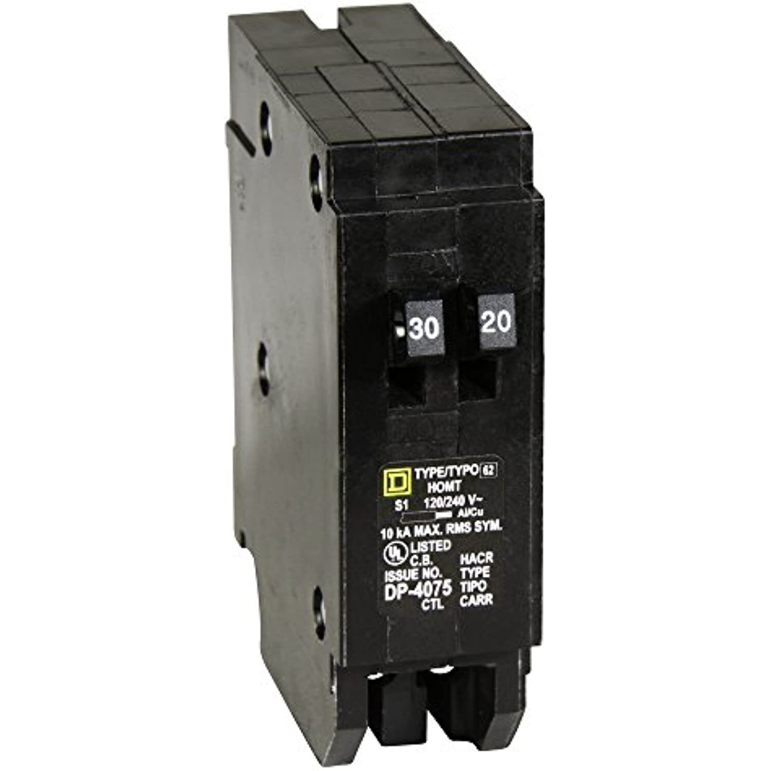 Square D – HOMT3020CP Homeline 1-30-Amp 1-20-Amp Single-Pole Tandem Circuit