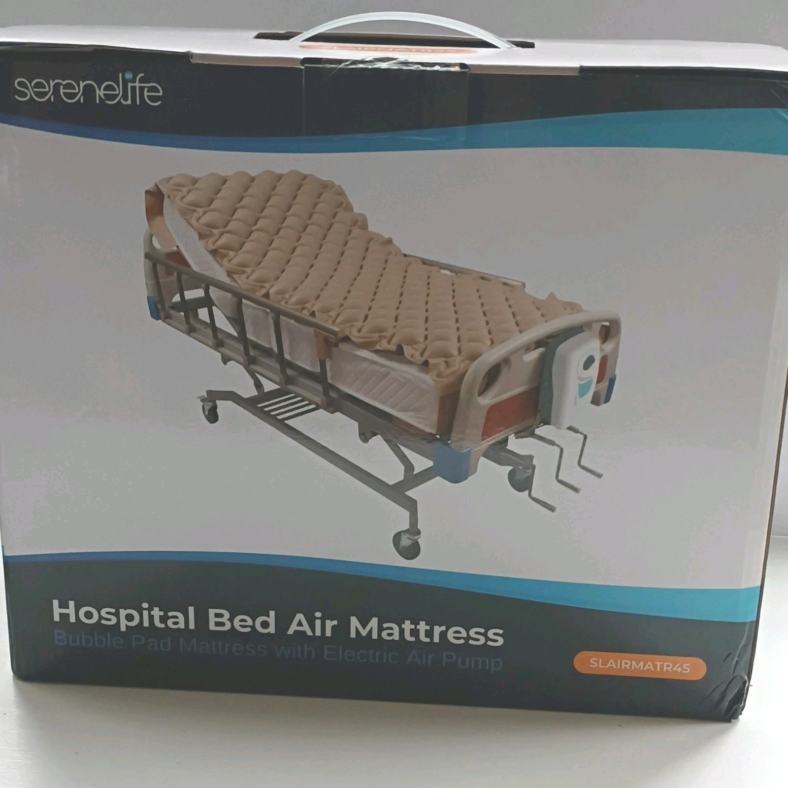 SereneLife SLAIRMATR45 Hospital Bed Air Mattress Bubble Pad w/ Electric Pump