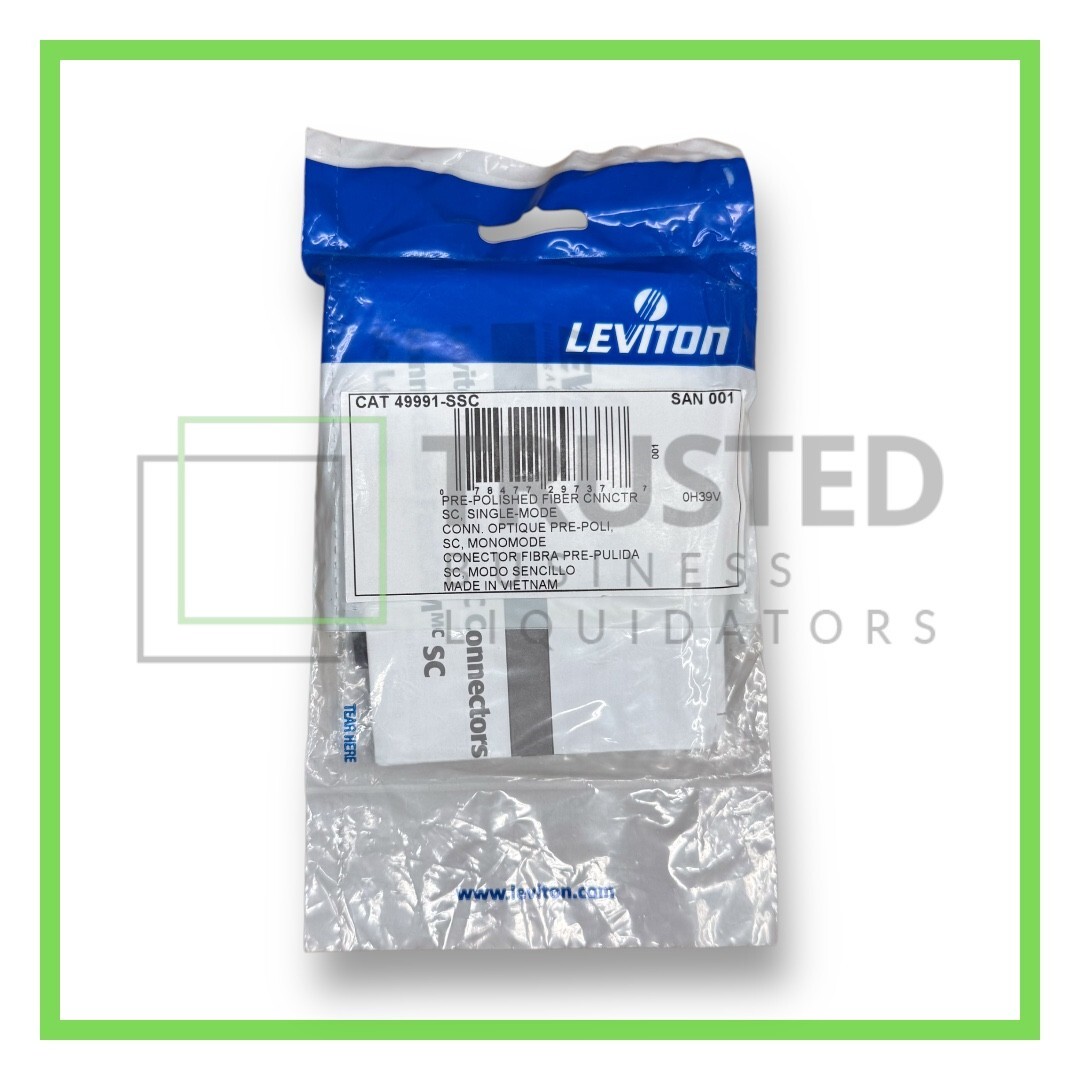 Leviton 49991-SSC FastCAM Pre-Polished SC Connector, Single-Mode OS2, Blue