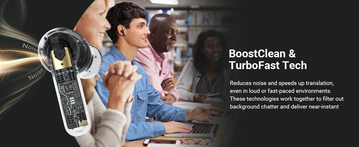 TIMEKETTLE M3 – 3-IN-1 Language Translator Earbuds/Real-Time Translation