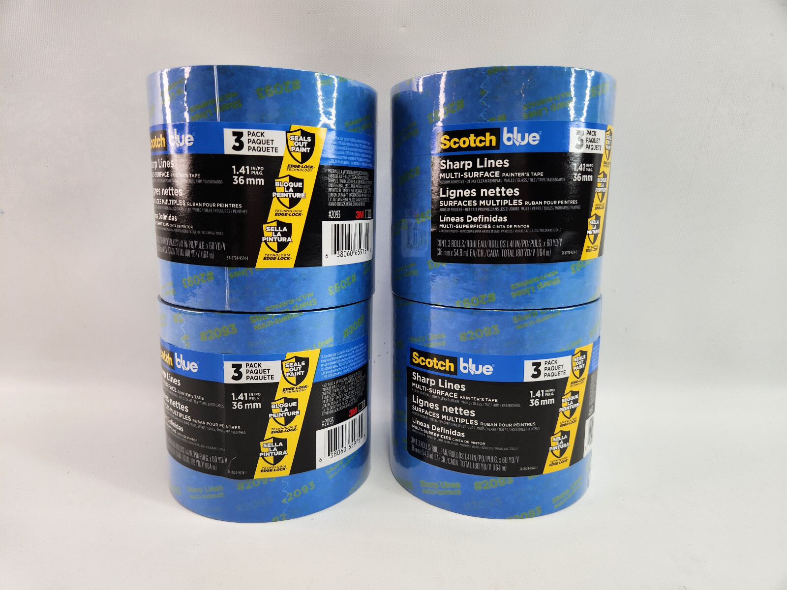 12 Rolls Scotch Blue Painter’s Tape 1.41″ x 60 Yards Sharp Lines 3m 2093