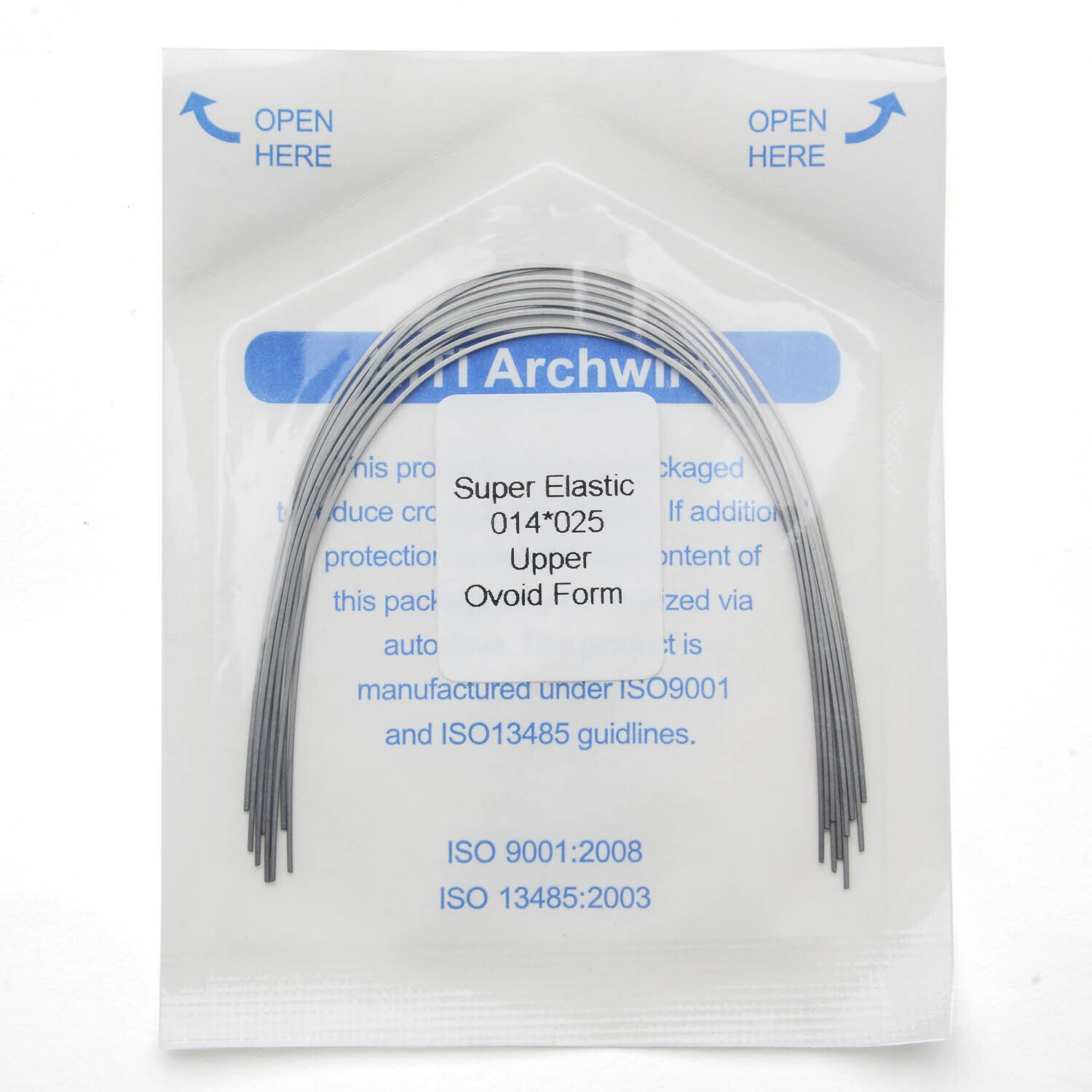 Dental Orthodontic Super Elastic Niti Rectangular Arch Wires Ovoid/Natural