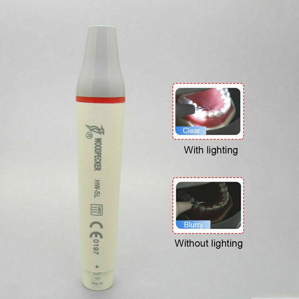 Original Woodpecker UDS-P LED Dental Ultrasonic Piezo Scaler Cavitron 6 Tips EMS