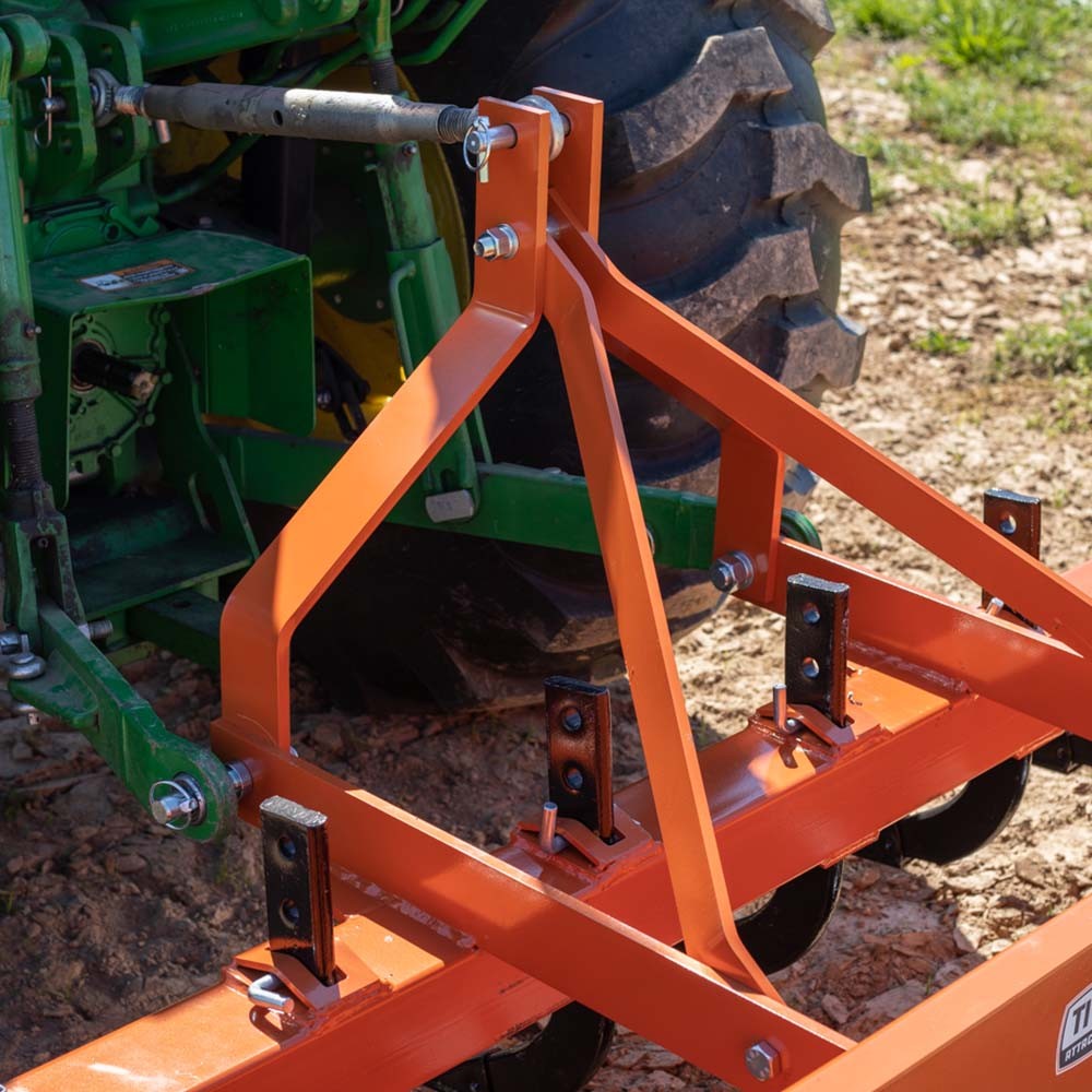 Titan Attachments 3 Point 4FT Rear Box Blade Scraper Grader, Cat 0 and 1