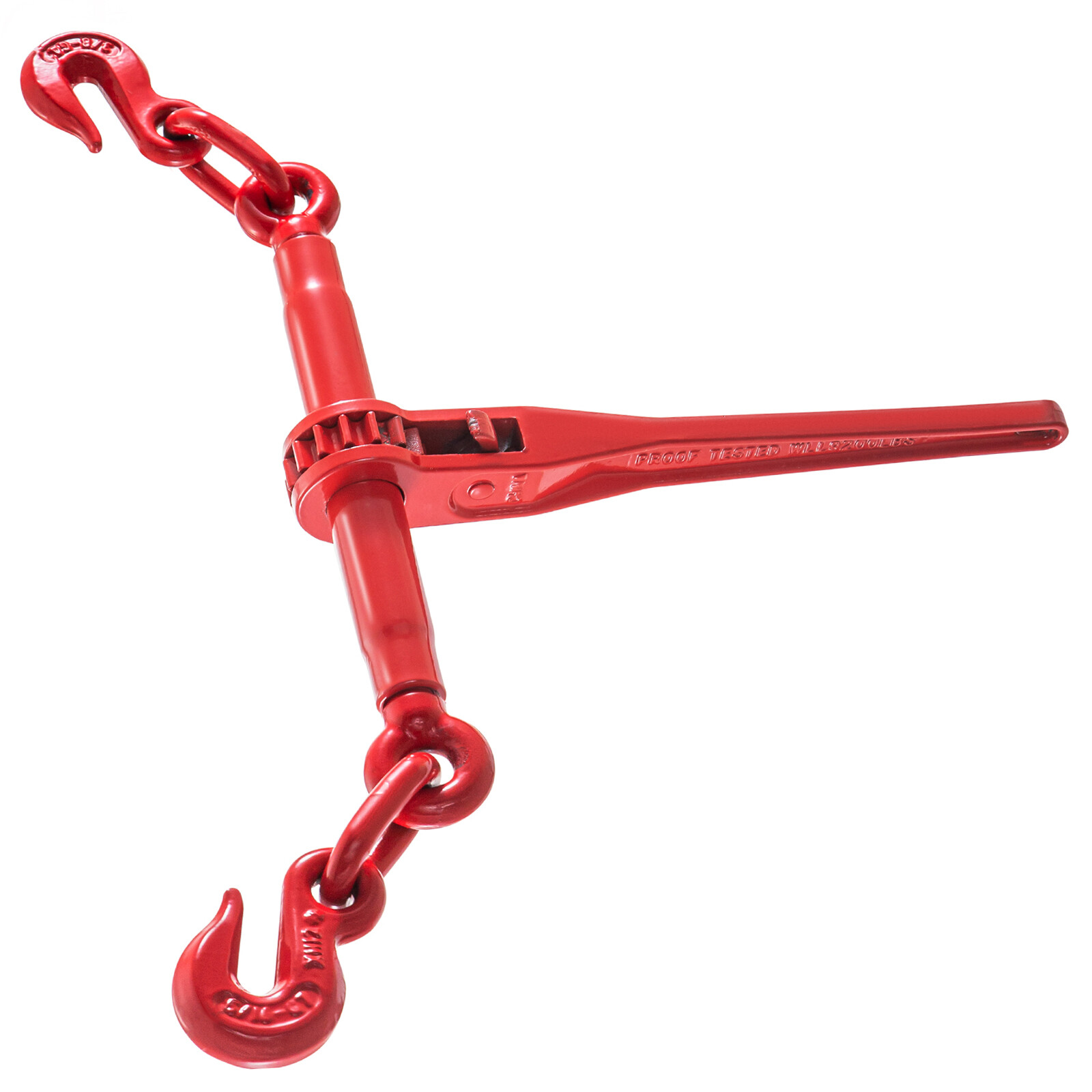 VEVOR 5/16″-3/8″ Chain Load Binder Ratchet 6600lbs WLL Chain Hook Tie Down 2PCS