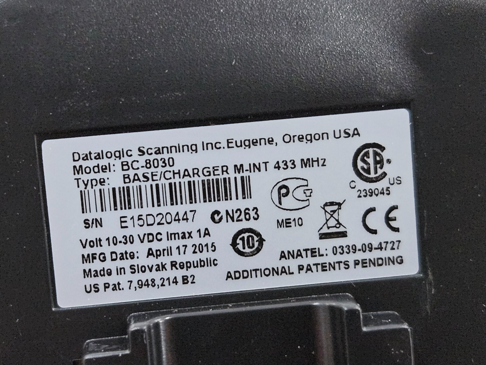 DATALOGIC POWERSCAN PM8300 with BC-8030 NEW