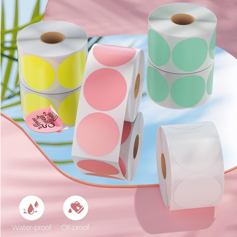 2″ Round Color Coding Labels Roll Circle Dot Sticker Self-Adhesive Removable