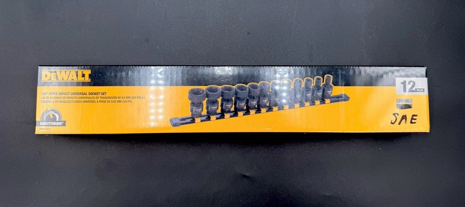 Dewalt 3/8″ Drive Impact Universal Socket Set (SAE) (DWMT19228)