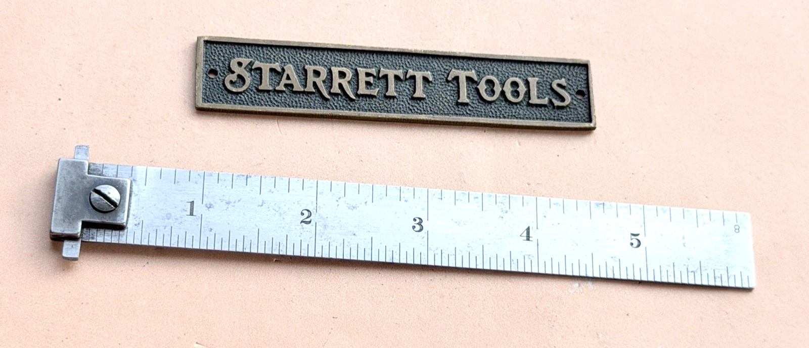 STARRETT DH604R-6 6″ Long Double Hook Spring-Tempered Steel Rule W/inch Grad.