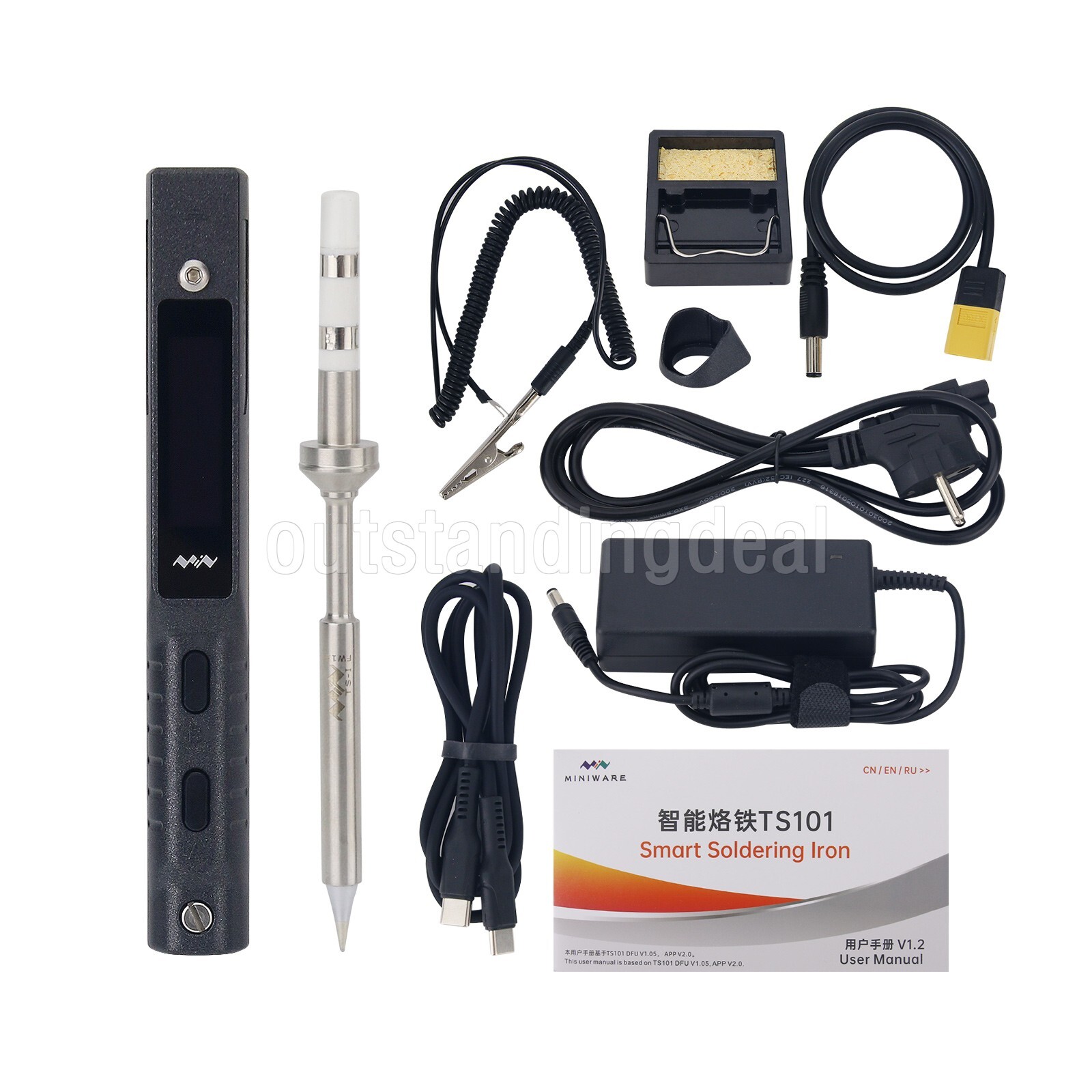 TS101 90W Mini Soldering Iron with XT60 Cable Power Adapter and TS-I Tip ot25