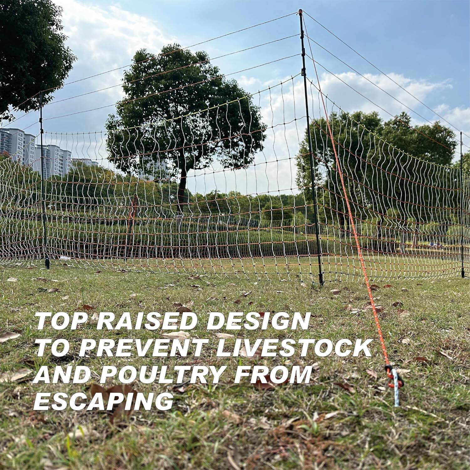 Electric Poultry Netting Fence 47.3in x 98.5ft for Chicken Goats Ranch