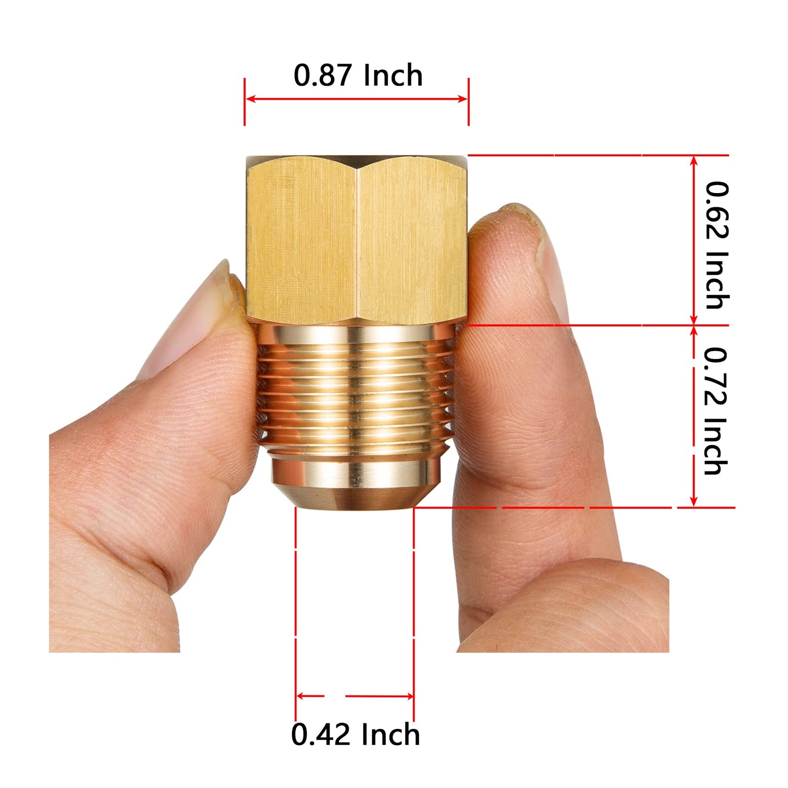 2pcs 3/8 Inch (5/8″-18UNF) Female Flare x 1/2 Inch（3/4″-16UNF）Male Flare Bras…