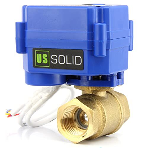 U.S. Solid Motorized Ball Valve 1/2 inch Brass 9-24V AC/DC