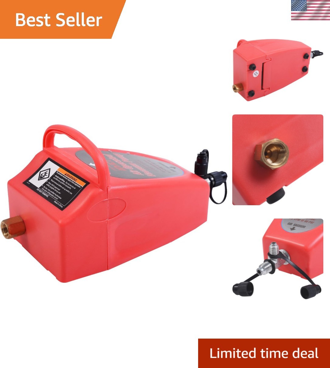 4.2 CFM Air Operated Vacuum Pump for Quick R134A & R12 Refrigerant Charging
