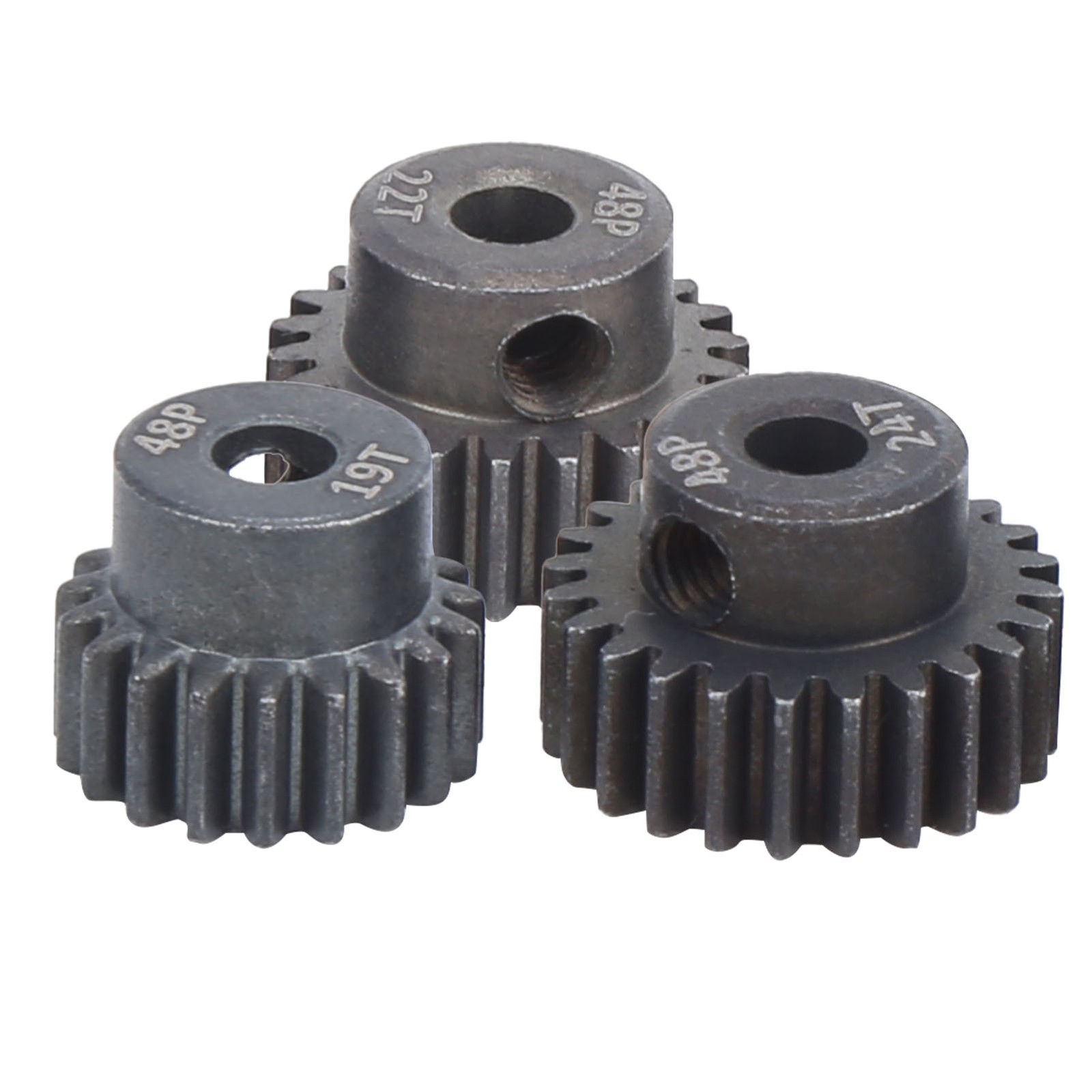 10Pcs/Set 16T‑25T 7075 48P Steel RC Car Motor Gear Pinion For 1/8 1/10 Brushless